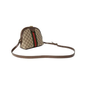 Gucci Ophidia Shoulder GG Supreme Bag Beige Canvas Brown Ebony